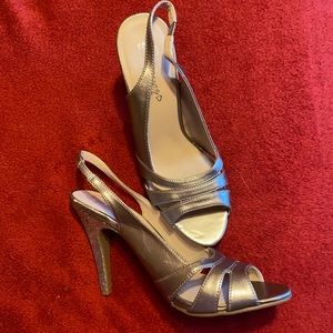 2/$20 Silver glittered heel